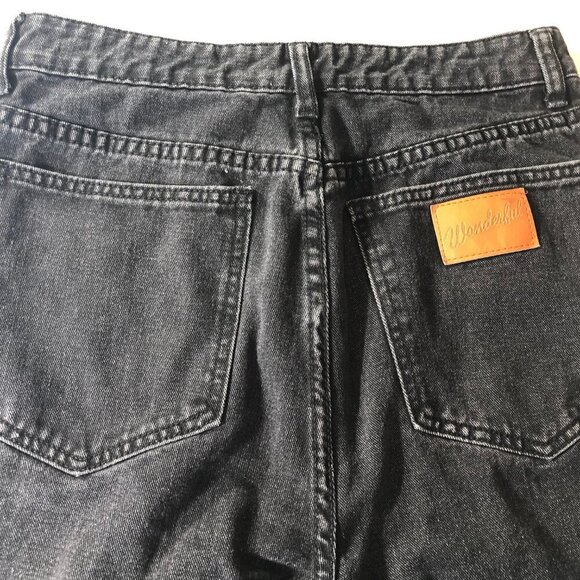 Shein Women's Size Large Black Cotton Blend straight Denim Jeans, dark wash - Picture 8 of 8